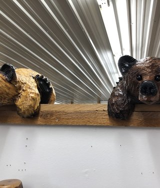 Wood Carving Outlet Regular Carved Kilroy Bear