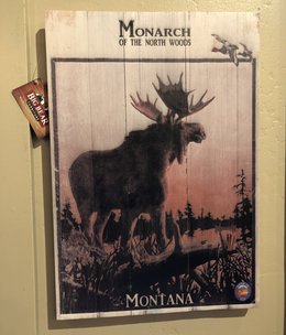 Classic Outdoor Magazines #20 Monarch Moose 14x20 Wood Sign