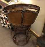 Artisans Swivel Leather & Metal Bar Stool 30"