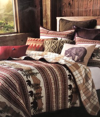 Hiend Bear Trail 3 pc Quilt Set - FULL/QUEEN*****