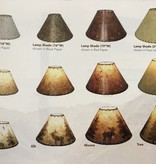 Rustic log 19" Lampshade with Scene