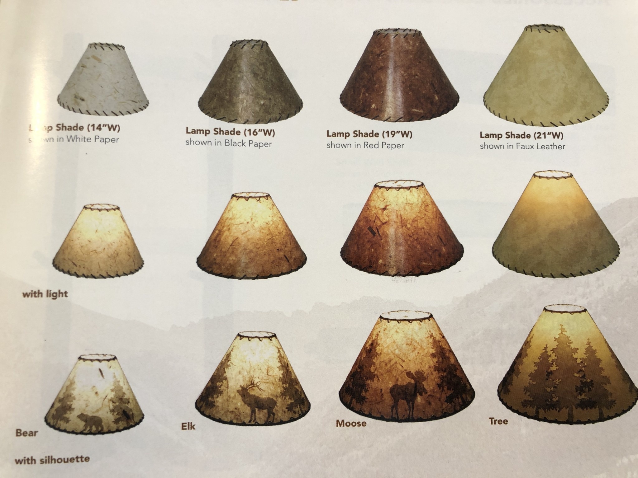 Rustic log 19" PLAIN Lampshade