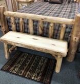 Rustic log 48" Aspen Bench