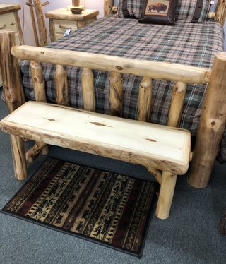 Rustic log 48" Aspen Bench