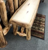 Rustic log 48" Aspen Bench