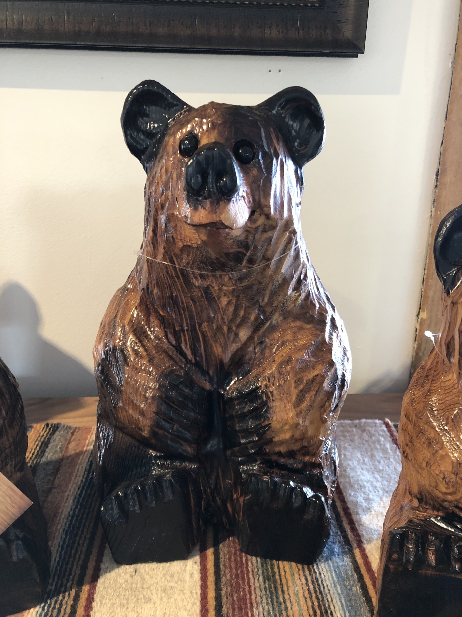 Wood Carving Outlet 15" Sitting Carved Bear