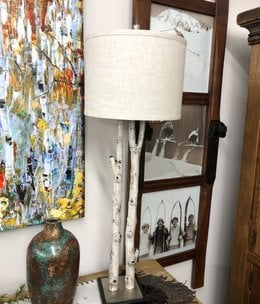 pacific coast White Forest Buffet Lamp 12x12x36