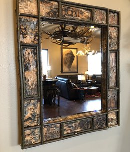 Dalin Enterprises Birch Wood Mirror  22x26 Dalin Enterprises Birch Wood Mirror  22x26