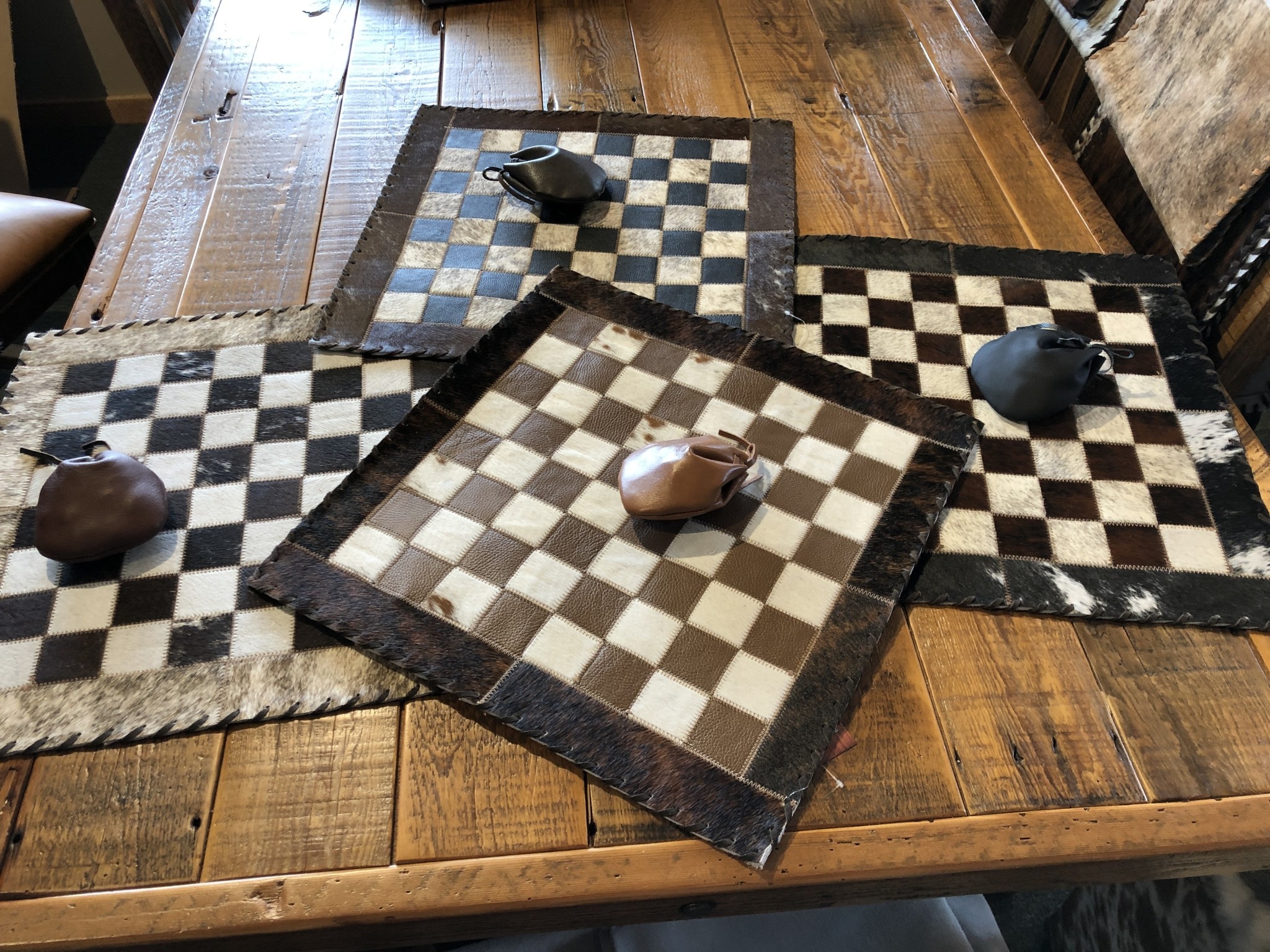 Gaucho Cowhide Checkerboard