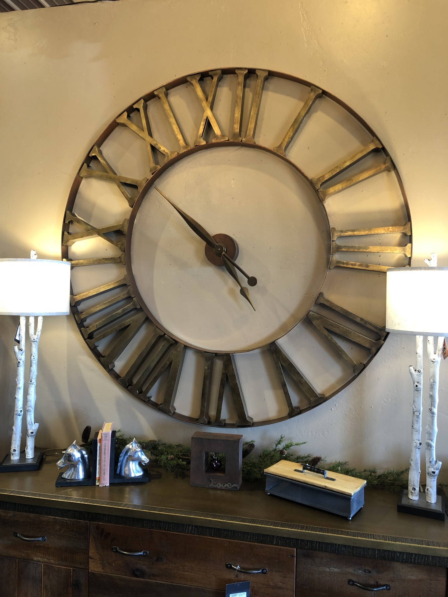 Uttermost Kaison Wall Clock 60d Big Bear Furniture