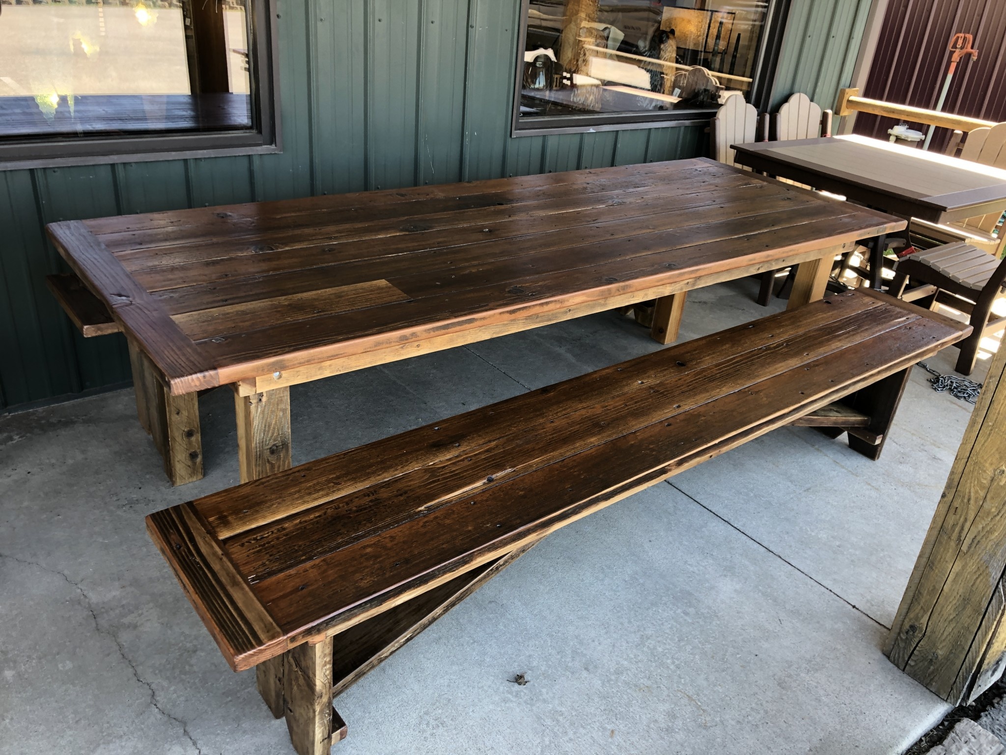 Stevenz Company 9' Reclaimed Redwood Harvest Table
