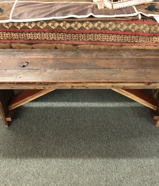 Stevenz Company 5' Reclaimed Redwood Harvest Bench