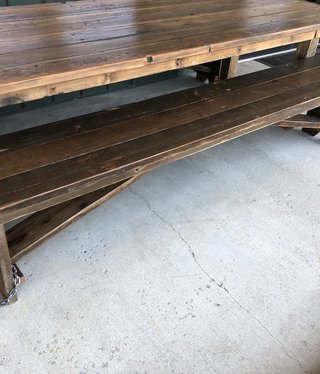 Stevenz Company 9' Reclaimed Redwood Harvest Bench