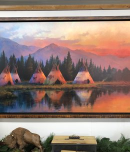 Colt Idol "Stillwater Sundown" Framed 64W x 40H