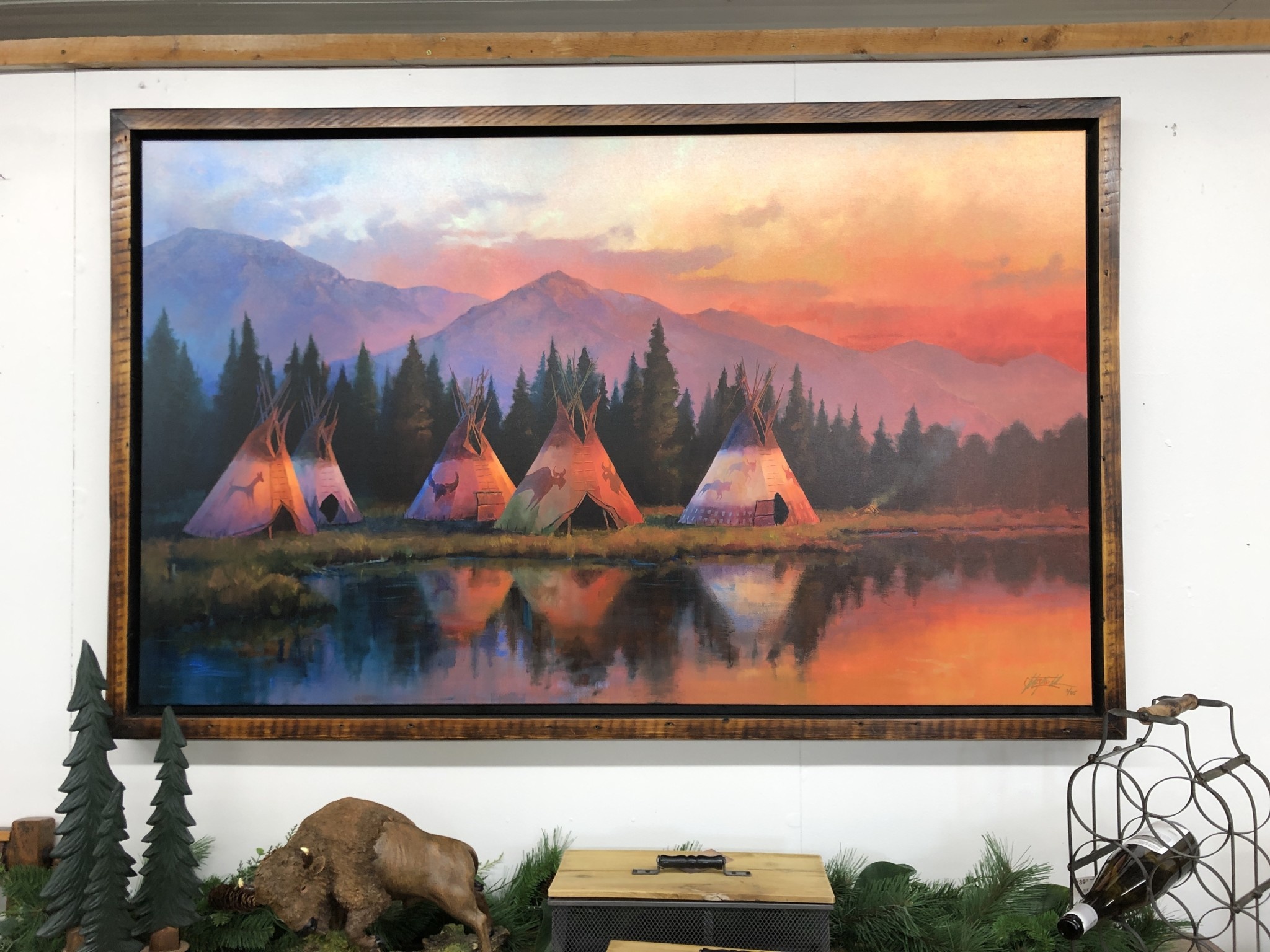 Colt Idol "Stillwater Sundown" Framed 64W x 40H