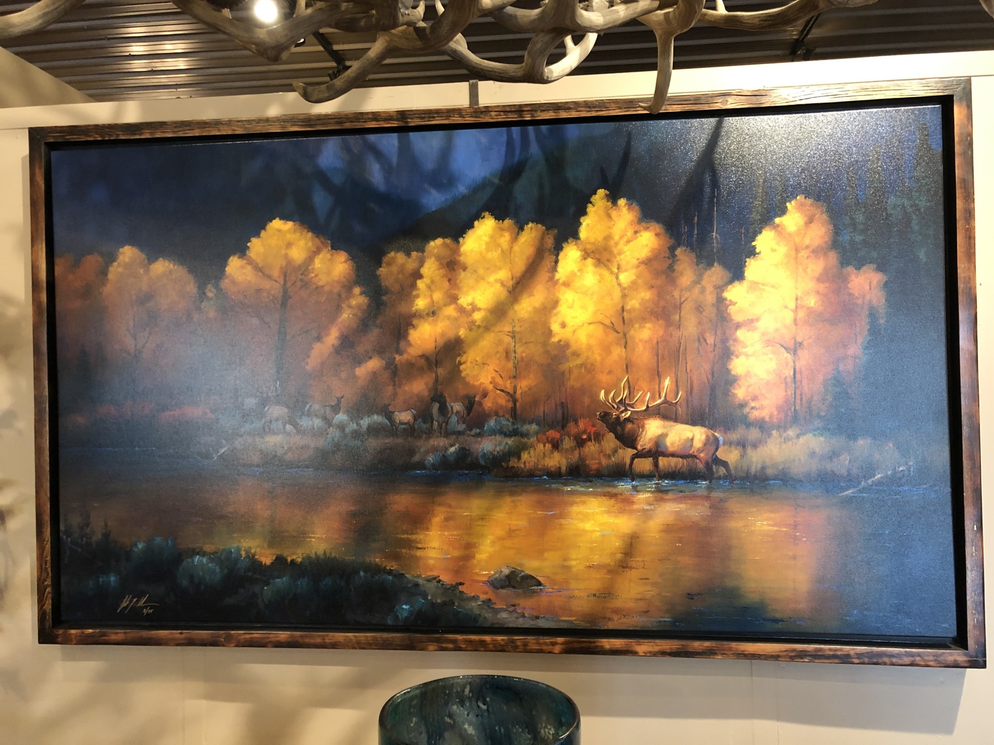 Colt Idol "The Challenger" Framed 76W x 44H (Elk)