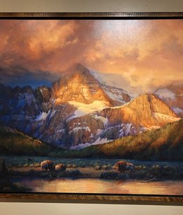 Colt Idol "Glacier Daybreak" Framed 74W x 62H