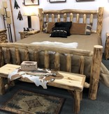 Rustic log Aspen KING Bed - Timberland