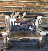 MCE Industries Handcarved Log Bench