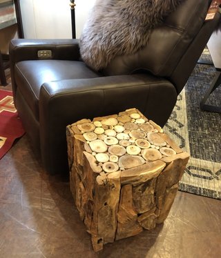 Uttermost Teak Root Bunching Cube/End Table 17x17x19