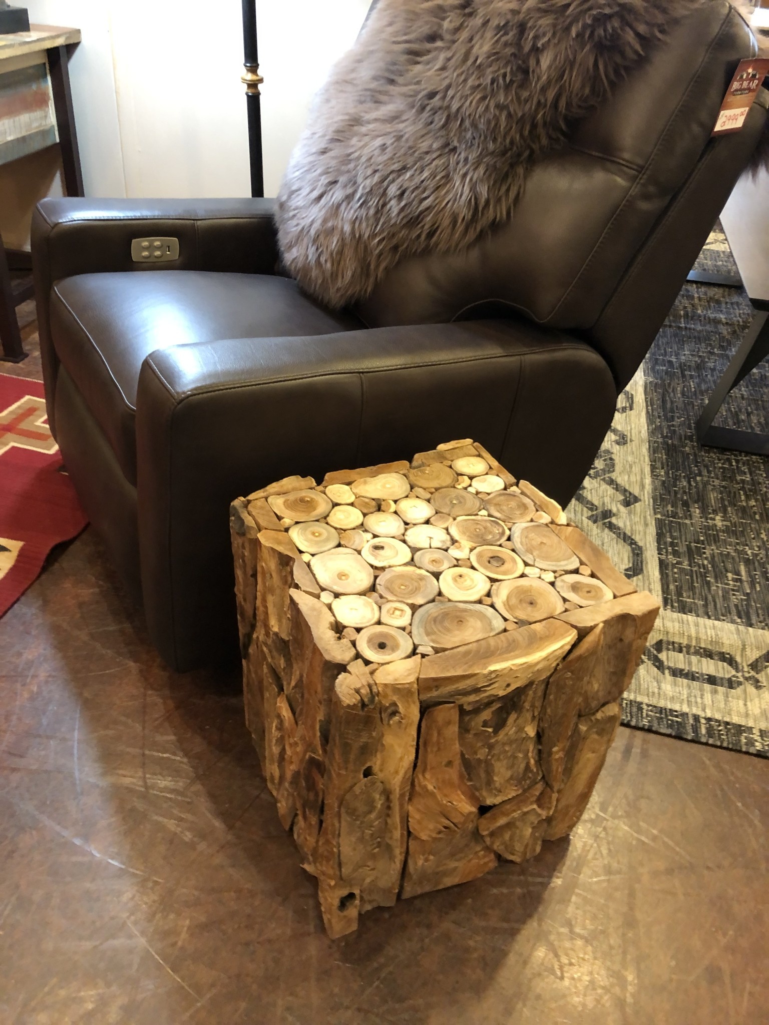 Uttermost Teak Root Bunching Cube/End Table 17x17x19