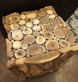 Uttermost Teak Root Bunching Cube/End Table 17x17x19