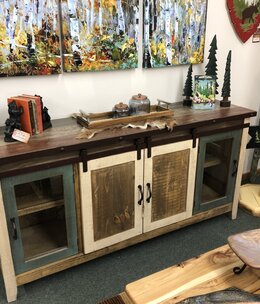 IFD 962 - 70" TV Stand Antique 70x19x35