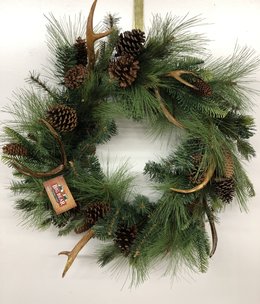 Sullivans Pine/Antler Wreath