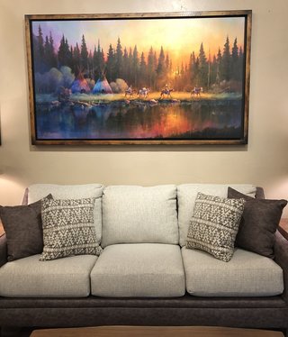 IMF 1318T-70  Moccasin Sofa 85L x 36H x 39D
