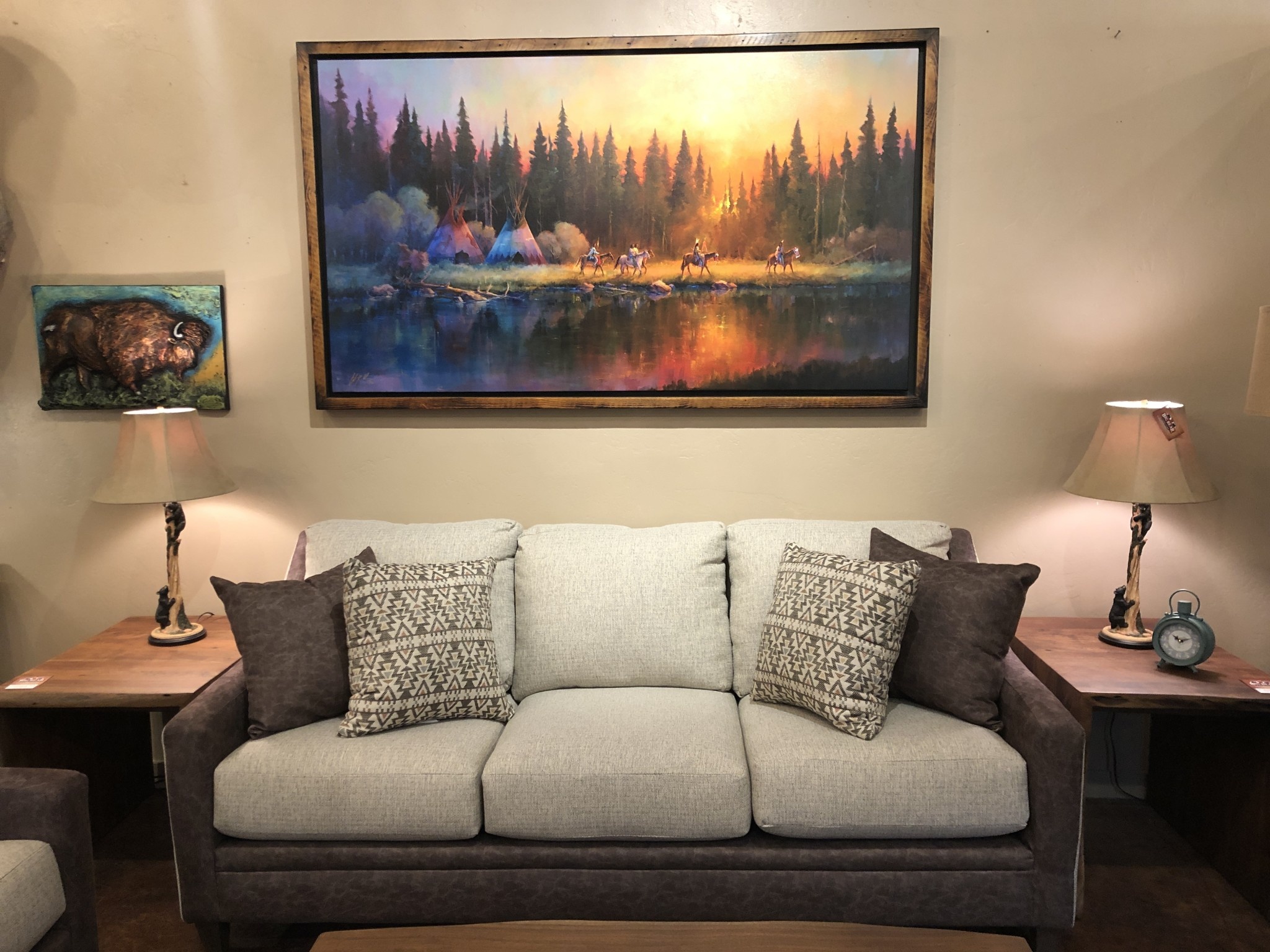IMF 1318T-70  Moccasin Sofa 85L x 36H x 39D