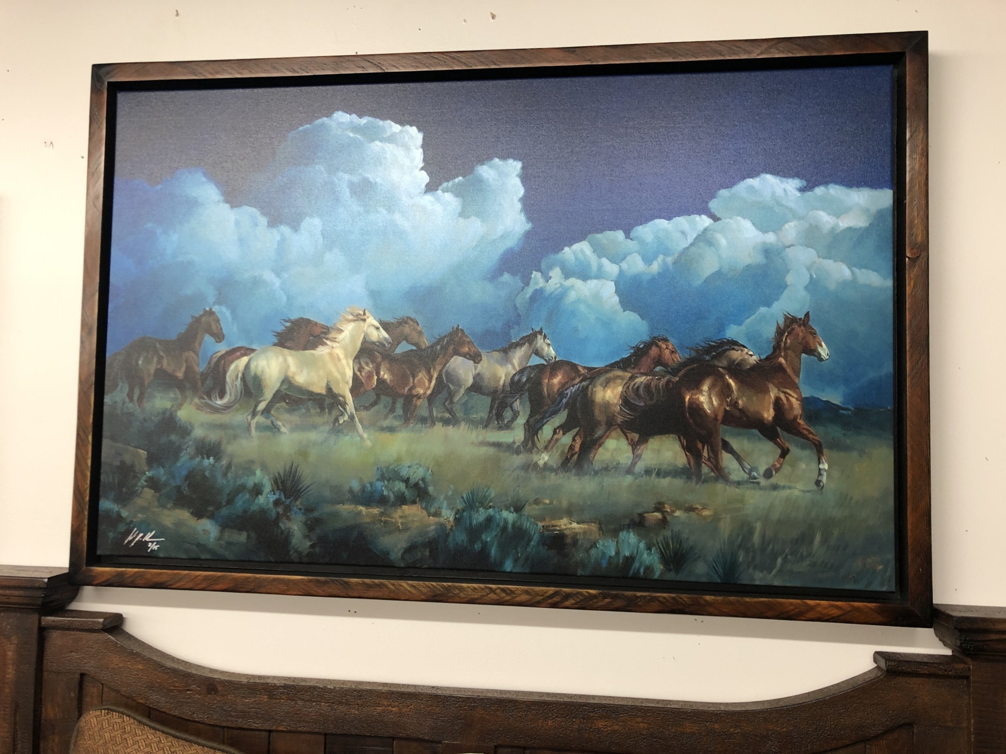 Colt Idol Into the Wild Blue Yonder Framed 51.75x33.75 (Horses)