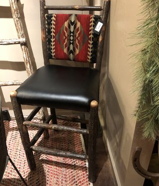 ALBC Hickory Bar Stool with Upholstery