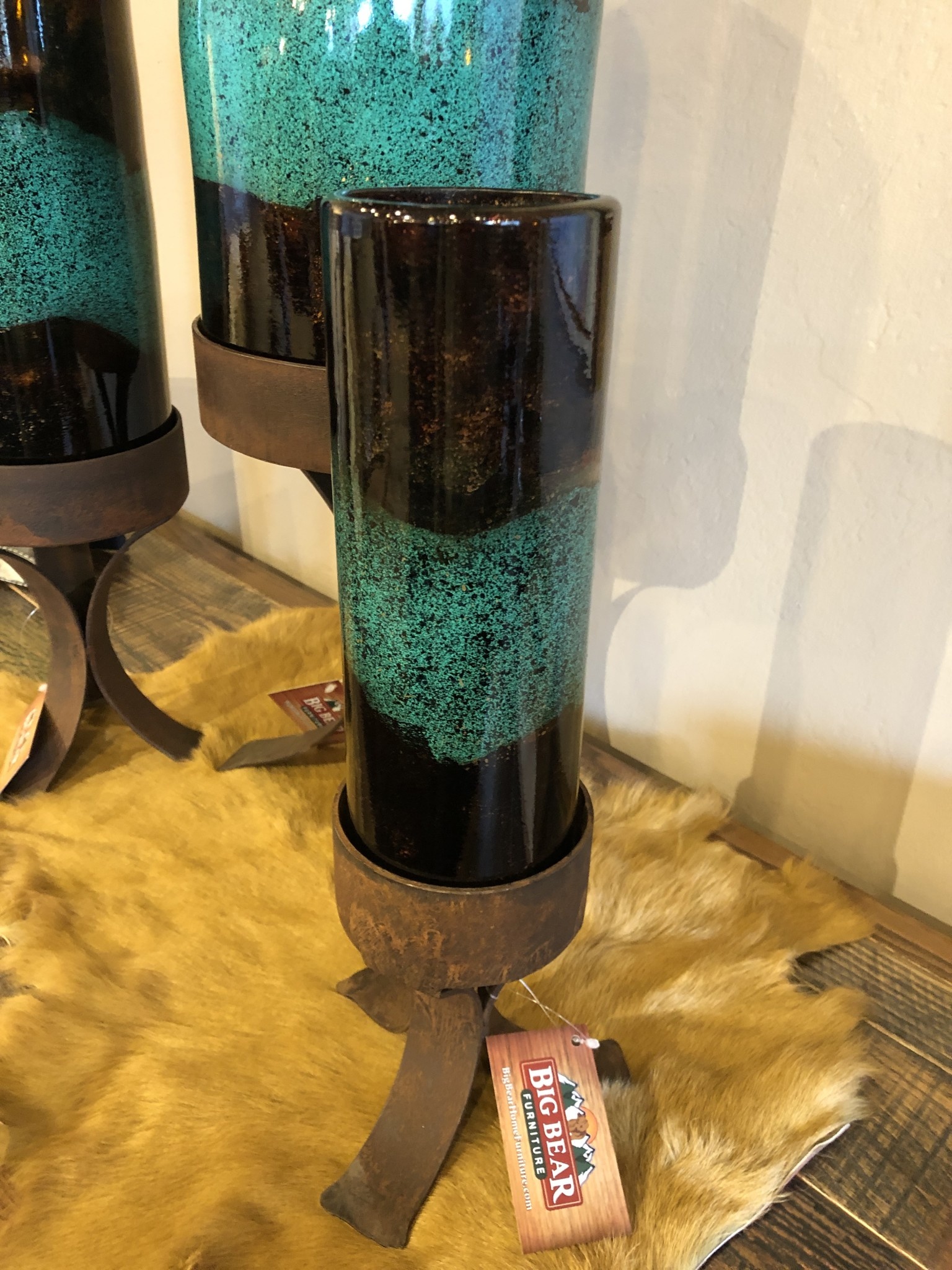 Artisans 4" Titan Glass Cylinder w/Iron Base*****