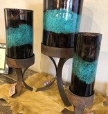 Artisans 4" Titan Glass Cylinder w/Iron Base*****