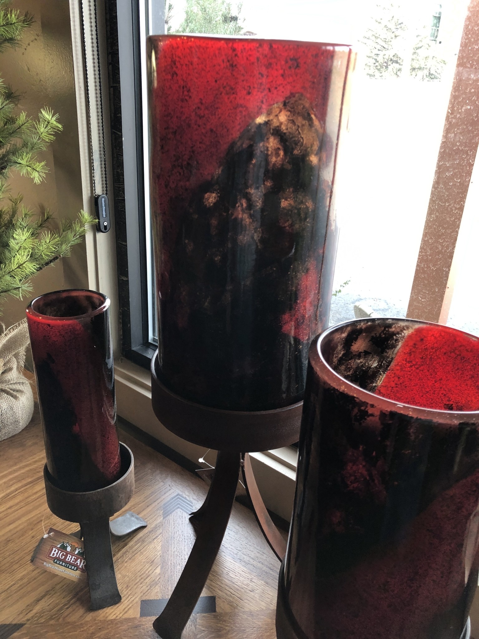 Artisans 4" Titan Glass Cylinder w/Iron Base*****