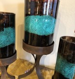 Artisans 8" Glass Cylinder w/Iron Base