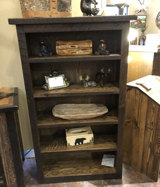 Urban Barnwood 60" Barnwood Book Shelf 36x60x13.5