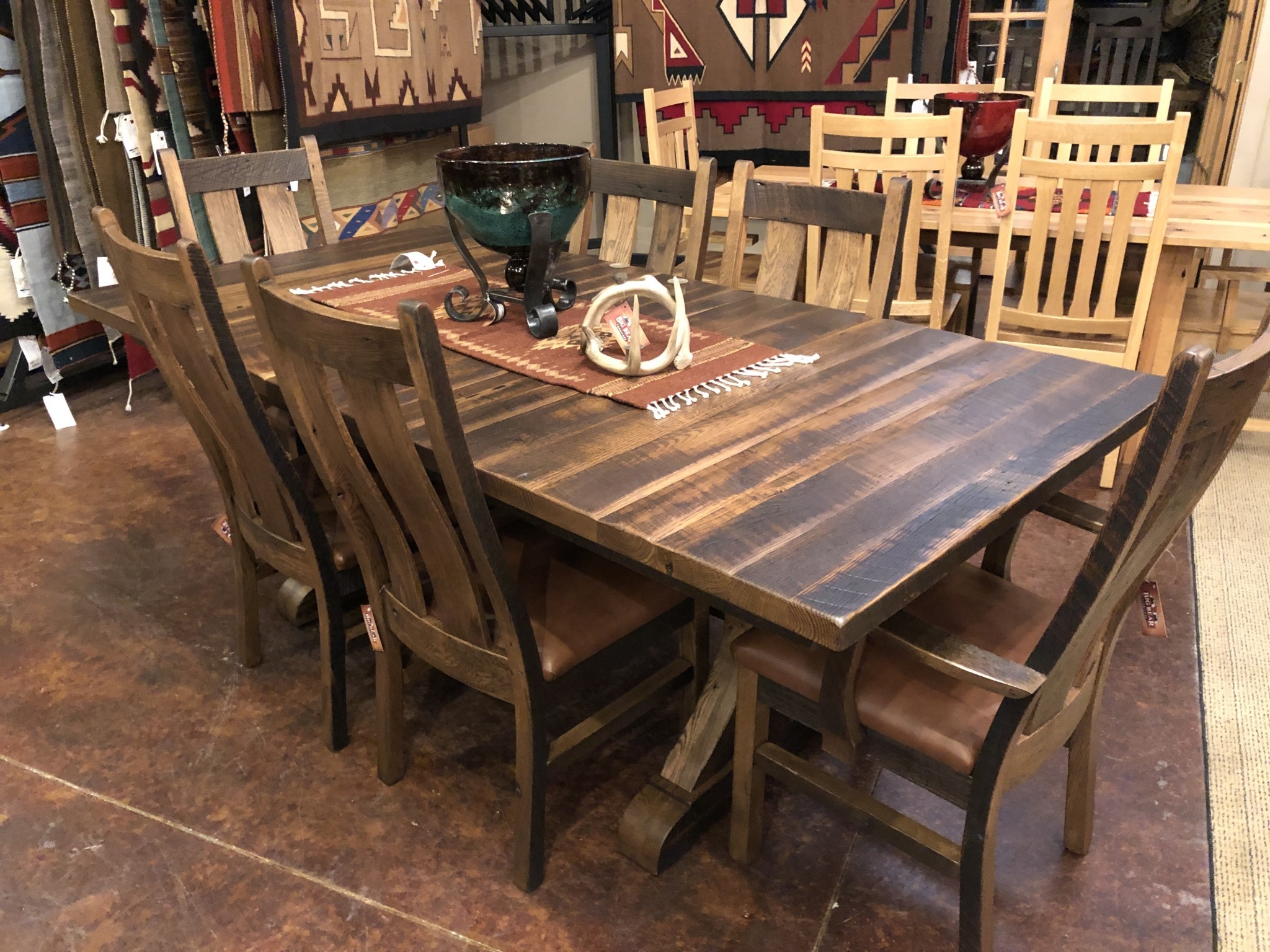 Urban Barnwood Bristol Extension Table w/2 Storable leaves 42x72-96L