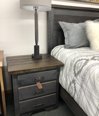 Urban Barnwood London Fog 3 Drawer Nightstand 28x21dx27w