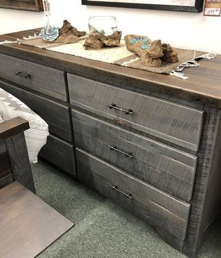 Urban Barnwood London Fog 6 Drawer Dresser 35x21x66w