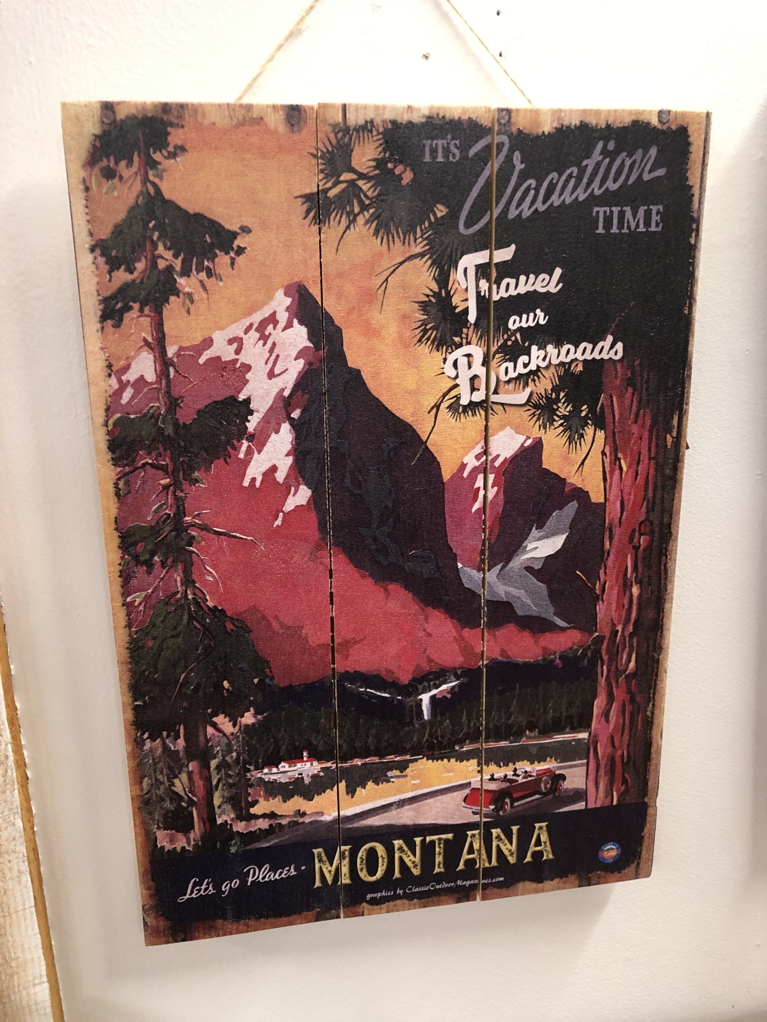 Classic Outdoor Magazines #22 Vacation Time 12x18 Wood Sign
