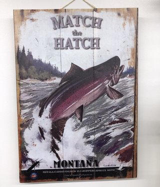 Classic Outdoor Magazines #4 Match the Hatch 12x18 Wood Sign