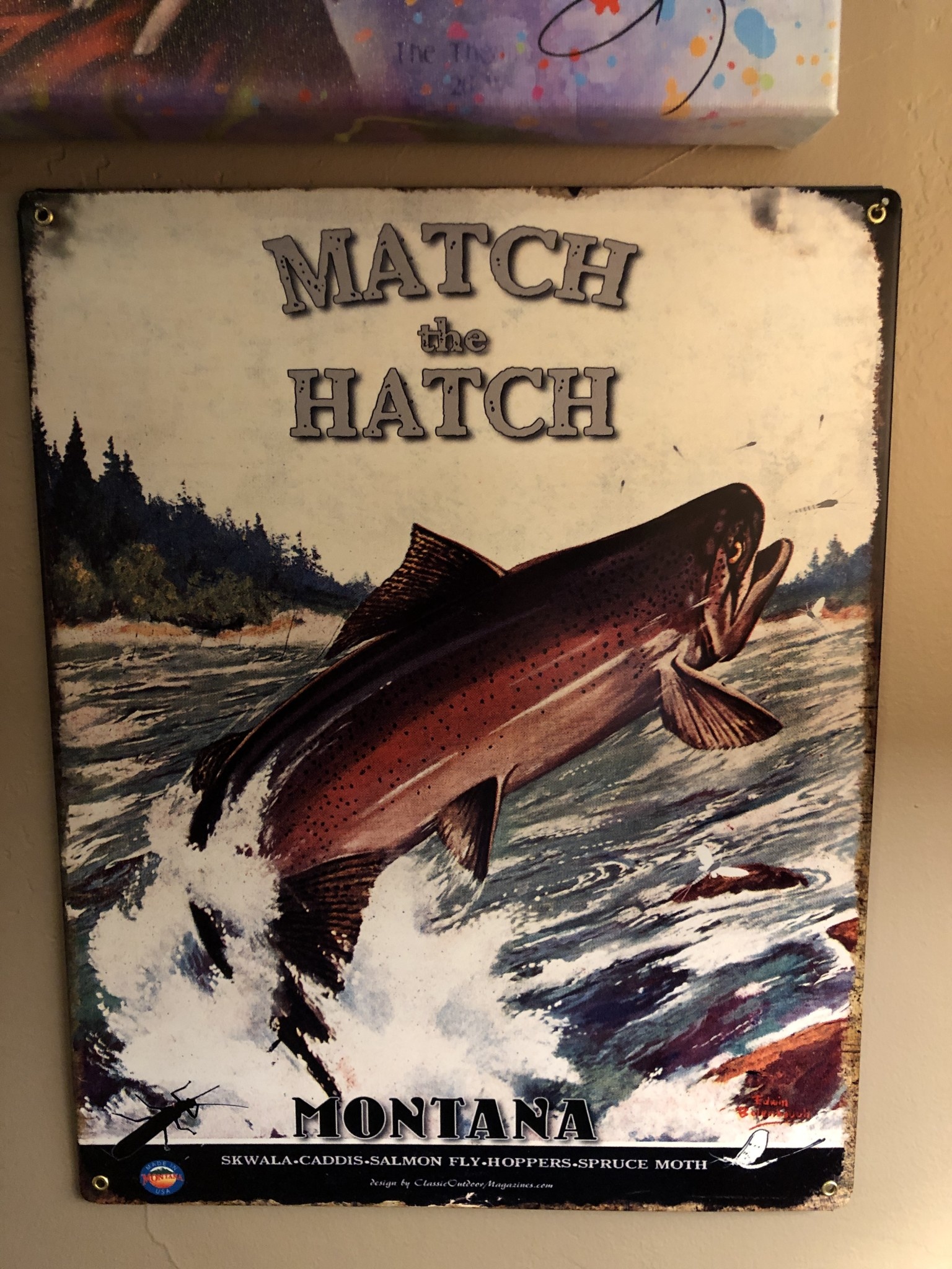 Classic Outdoor Magazines #4 Match the Hatch 12x15 Metal Sign