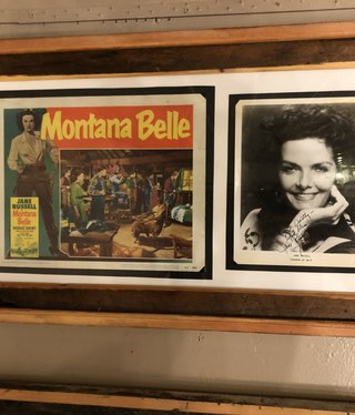 Jerry Curtis "Montana Belle" Movie Poster & Signed Jane Russell Photo 31x18