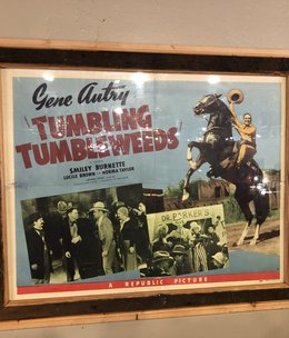 Jerry Curtis "Tumbling Tumbleweeds" Old Movie Poster 32x26