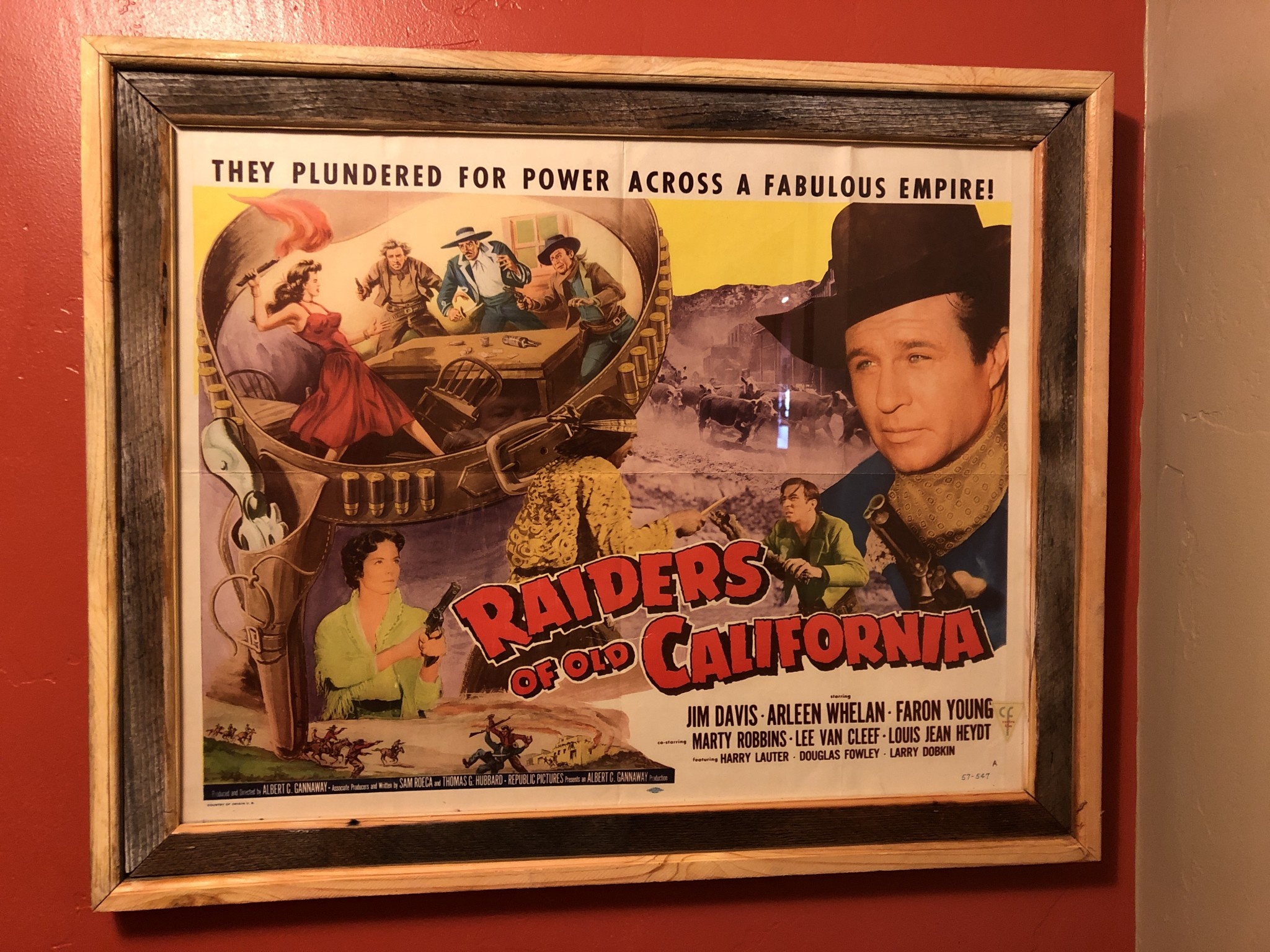 Jerry Curtis "Raiders of Old California" Old Movie Poster 32x26