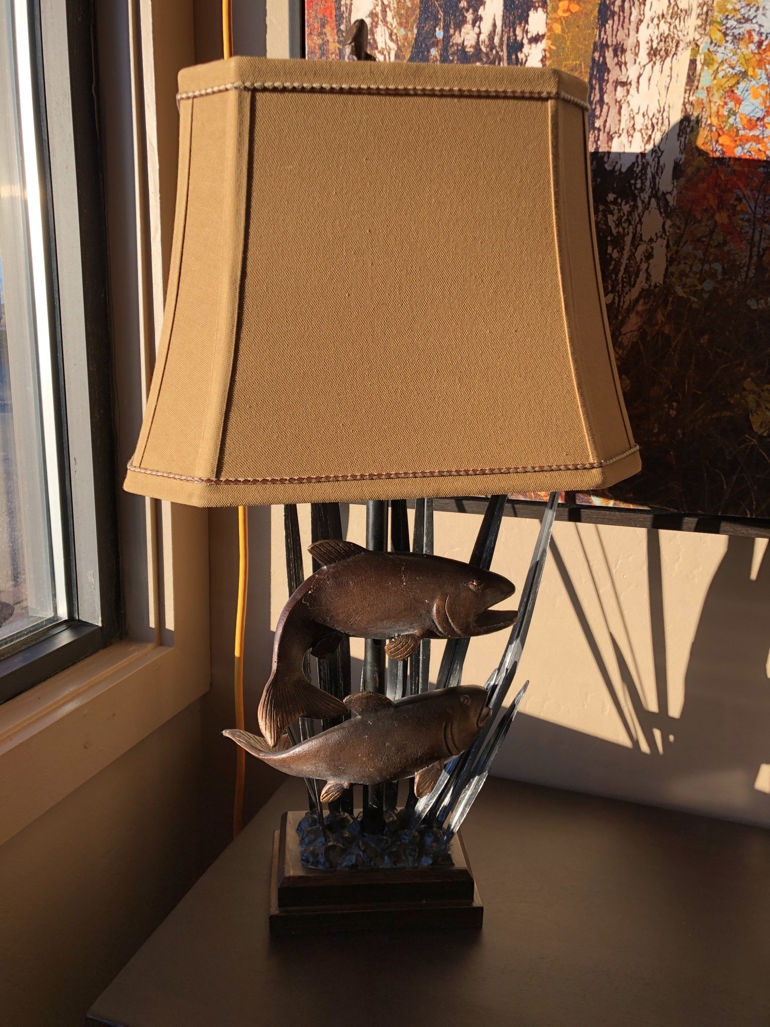 Crestview Upstream Fish Table Lamp