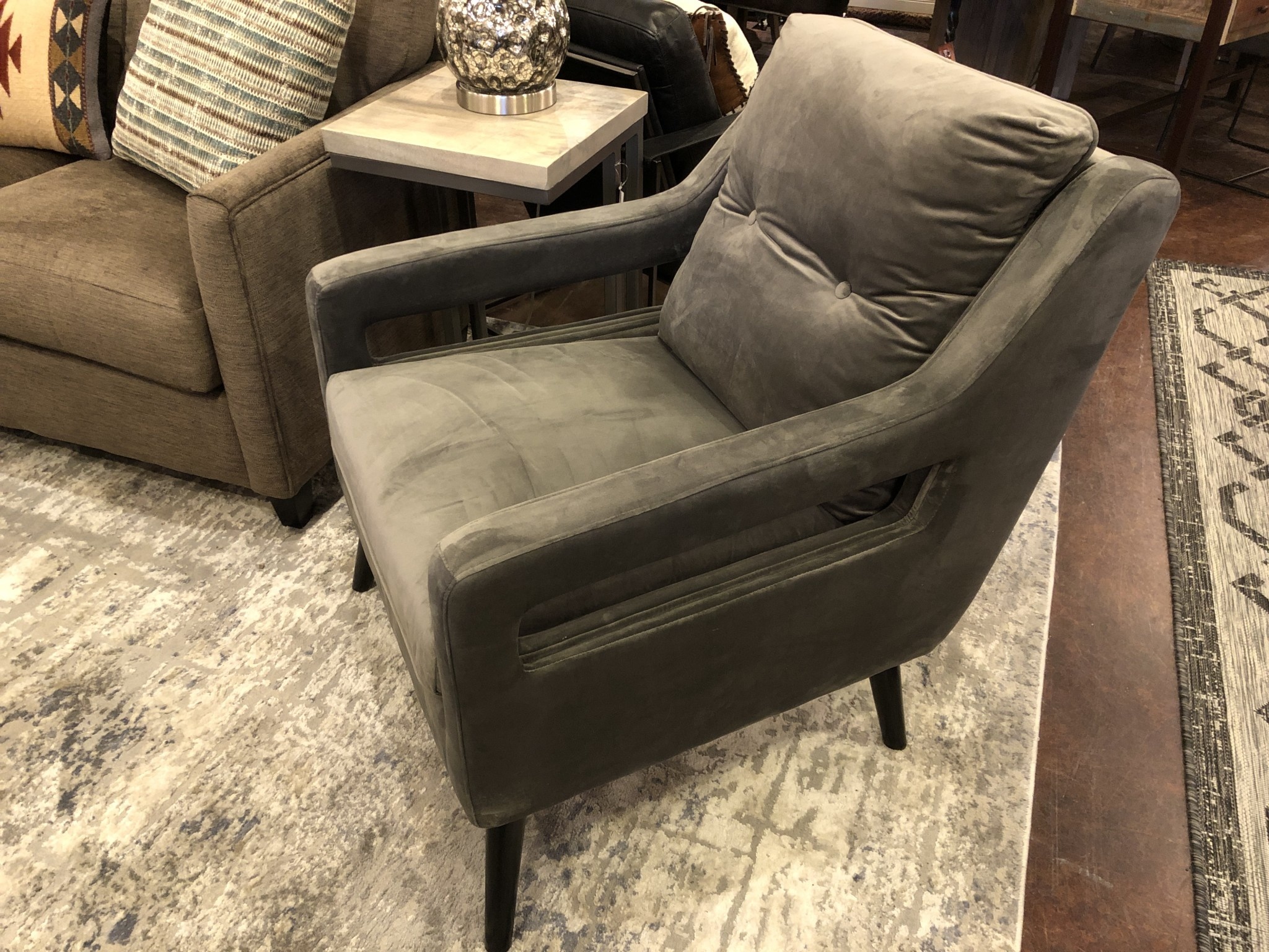 Uttermost Obrien GRAY Armchair 29Wx35Hx35D