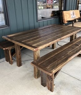 Stevenz Company 6' Reclaimed Redwood Harvest Table