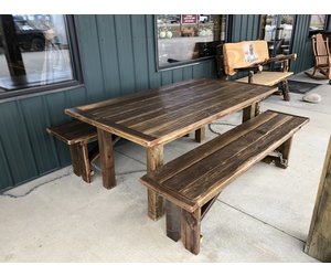 Harvest table with bench hot sale